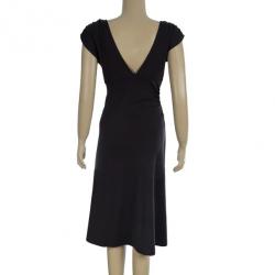 Pre Owned Diane von Furstenberg Purple Knee Length Cotton Mula Dress M