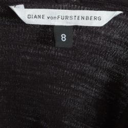 Pre Owned Diane von Furstenberg Purple Knee Length Cotton Mula Dress M