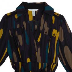 Pre Owned Diane Von Furstenberg Purple 'Leja' Dress L