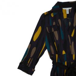 Pre Owned Diane Von Furstenberg Purple 'Leja' Dress L