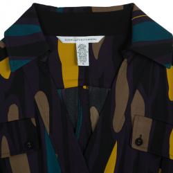 Pre Owned Diane Von Furstenberg Purple 'Leja' Dress L