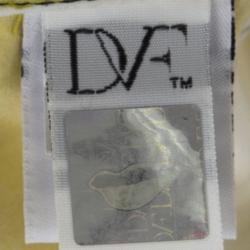 Pre Owned Diane Von Furstenberg Yellow and White Eden Garden Tenner Floral Print Halter Dress S