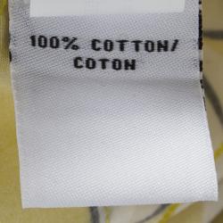 Pre Owned Diane Von Furstenberg Yellow and White Eden Garden Tenner Floral Print Halter Dress S