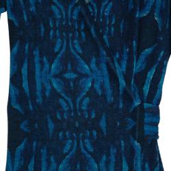 Pre Owned Diane Von Furstenberg Navy 'Linda' Printed Wrap Dress M