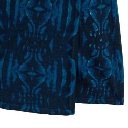 Pre Owned Diane Von Furstenberg Navy 'Linda' Printed Wrap Dress M