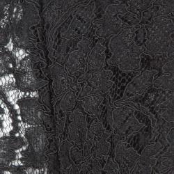 Pre Owned Diane Von Furstenberg Black Floral Lace Bria Cardigan S