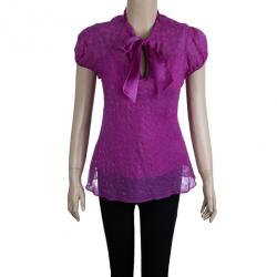 Pre Owned Diane Von Furstenberg 'Mona' Fuschia Top M