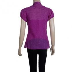 Pre Owned Diane Von Furstenberg 'Mona' Fuschia Top M