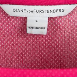 Pre Owned Diane Von Furstenberg Multicolor Giraffe Print Harriet Tunic Dress L