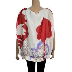 Pre Owned Diane Von Furstenberg 'Tomori' Floral Print Top XL