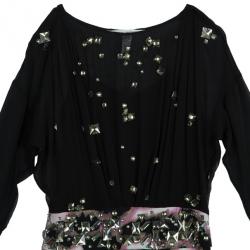 Pre Owned Diane Von Furstenberg Cadman Embellished Dress M