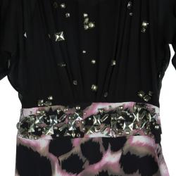 Pre Owned Diane Von Furstenberg Cadman Embellished Dress M