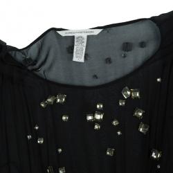 Pre Owned Diane Von Furstenberg Cadman Embellished Dress M