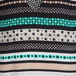 Pre Owned Diane Von Furstenberg Multicolor Printed Silk Embellished Ruby Dress S