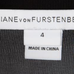 Pre Owned Diane Von Furstenberg Black and Red Floral Print Kailey Wrap Maxi Dress S