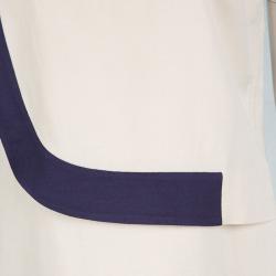 Pre Owned Diane Von Furstenberg Beige Contrast Panel Detail Robi Dress M