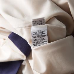 Pre Owned Diane Von Furstenberg Beige Contrast Panel Detail Robi Dress M