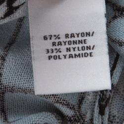 Pre Owned Diane Von Furstenberg Multicolor Raw Edged Neck Detail Jenetta Dress XS