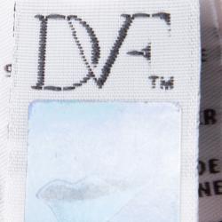 Pre Owned Diane Von Furstenberg Atomic Orange Fitted Short Sleeve Yazmine Dress S