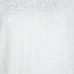 Diane Von Furstenberg White Lace Brylee Scalloped Top and Belita Skirt Set S