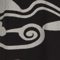 Pre Owned Diane Von Furstenberg Monochrome Textured Knit Dress M