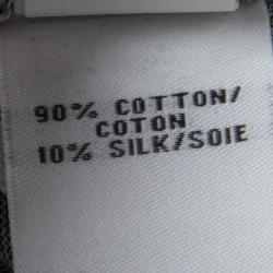 Pre Owned Diane Von Furstenberg Monochrome Cotton Silk Floral Print New Julian Two Wrap Dress M