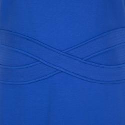 مملوكة مسبقًا Diane Von Furstenberg Blue Riviera Jersey Evita Sleeveless Shift Dress M