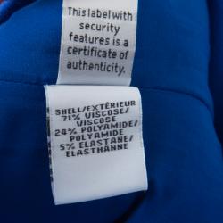 مملوكة مسبقًا Diane Von Furstenberg Blue Riviera Jersey Evita Sleeveless Shift Dress M