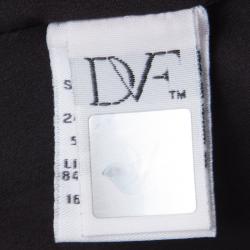 Pre Owned Diane Von Furstenberg Monochrome Colorblock Jersey Sleeveless Livvy Shift Dress M