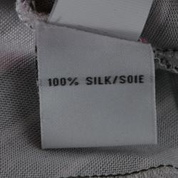 Pre Owned Diane Von Furstenberg Multicolor Striped Silk Tie Detail Brie Dress M