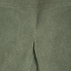 Pre Owned Diane Von Furstenberg Brown Weathered Suede Leather Skinny Gretel Pants S