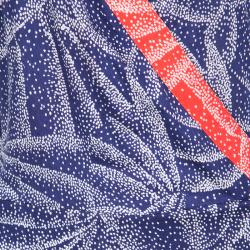 Pre Owned Diane Von Furstenberg Printed Silk Jersey Samson Wrap Maxi Dress L