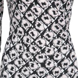 Diane Von Furstenberg Abstract Floral Printed Silk Jersey New Julian Two Wrap Dress M