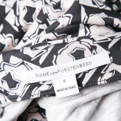 Diane Von Furstenberg Abstract Floral Printed Silk Jersey New Julian Two Wrap Dress M