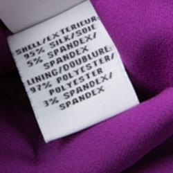 Pre Owned Diane Von Furstenberg Purple Silk Draped Balisi Dress L