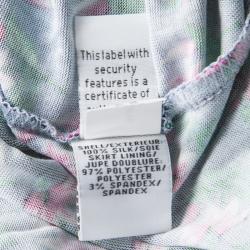 Pre Owned Diane Von Furstenberg Navy Blue Zen Floral Print Irina Wrap Dress L