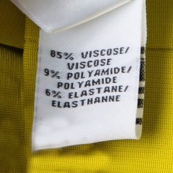 Pre Owned Diane Von Furstenberg Acid Yellow Oka Sheath Dress M