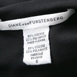 Pre Owned Diane Von Furstenberg Black Cowl Neck Waist Tie Detail Phiala Dress M