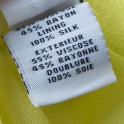 Pre Owned Diane Von Furstenberg Yellow Sleeveless Drop Waist Belted Gagon Dress S