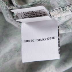 Pre Owned Diane Von Furstenberg Green Animal Figure Printed Jersey Silk Cybil Wrap Dress S