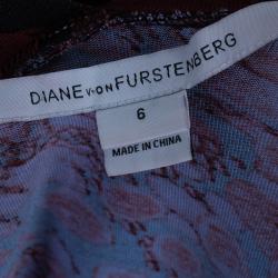 Pre Owned Diane Von Furstenberg Red Bentley Ruched Dress M