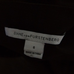 Pre Owned Diane Von Furstenberg Black Leather Mini Skirt M