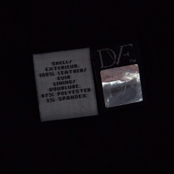 Pre Owned Diane Von Furstenberg Black Leather Mini Skirt M