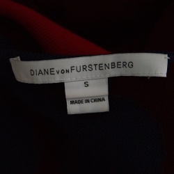 Pre Owned Diane Von Furstenberg Multicolor Wool Linda Wrap Dress S