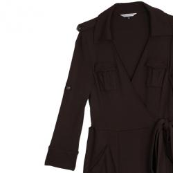 Pre Owned Diane Von Furstenberg Utility Vintage Dress L