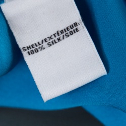 Pre Owned Diane Von Furstenberg Capri Blue Silk Short Sleeve Maggy Top S