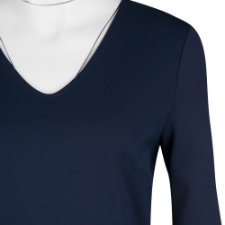 Pre Owned Diane Von Furstenberg Navy Blue V-Neck Jeannie Dress M