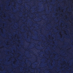 Pre Owned Diane Von Furstenberg Navy Blue Zarita Long Sleeve Lace Dress L