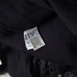 Pre Owned Diane Von Furstenberg Black Floral Lace Zarita Scoop Dress L