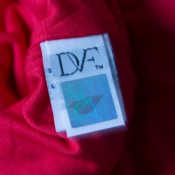 Pre Owned Diane Von Furstenberg Red Lace Long Sleeve Colleen Dress S